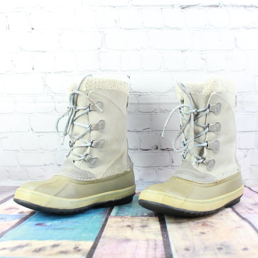 LL BEAN Lace-up Waterproof Winter Duck Boots Sz 8 - Picture 3 of 10